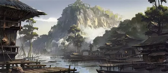 刀劍江湖之古風場景繪制