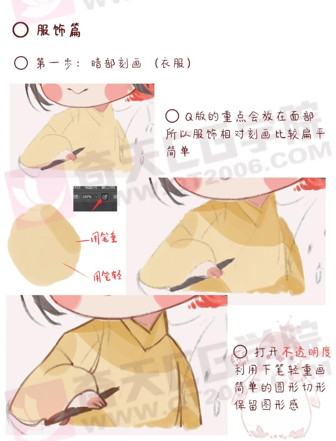 繪畫教程| Q版虎頭帽小姐姐的服飾技法，動漫人物設計第二彈