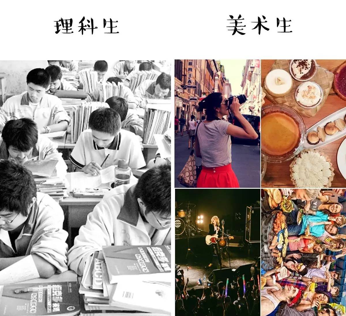 美術生和理科生的區別，沒有對比就沒有傷害