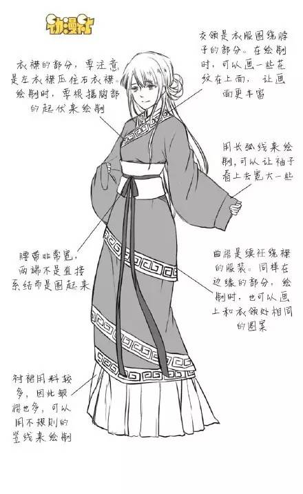 插畫教程|漂亮漢服的繪畫方法
