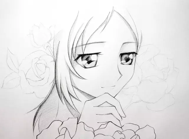 動漫素描教程|簡單的卡通MM手繪教程