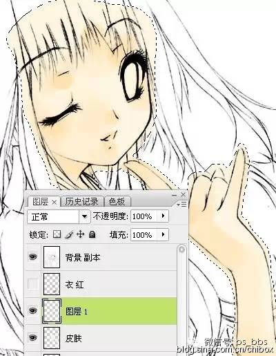 給動漫線稿上色教程
