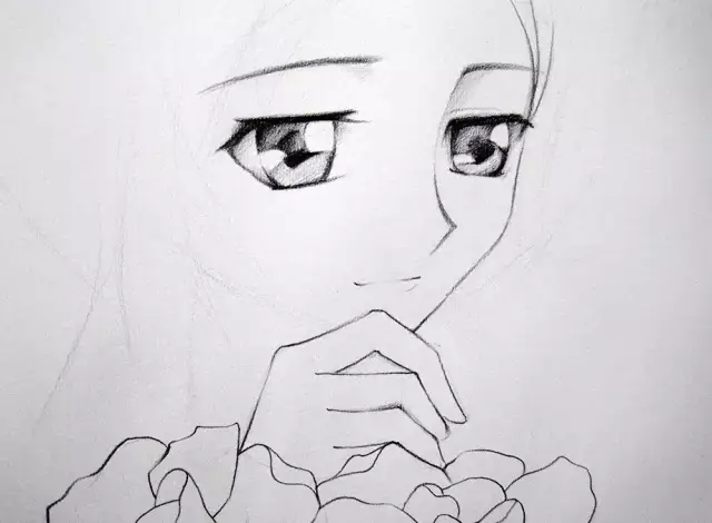 動漫素描教程|簡單的卡通MM手繪教程