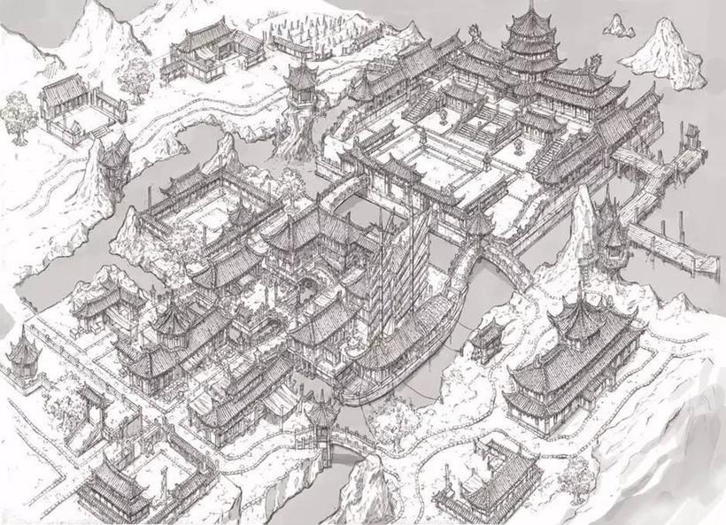 韓國場景原畫第一稱號-線稿之神min seub Jung作品欣賞