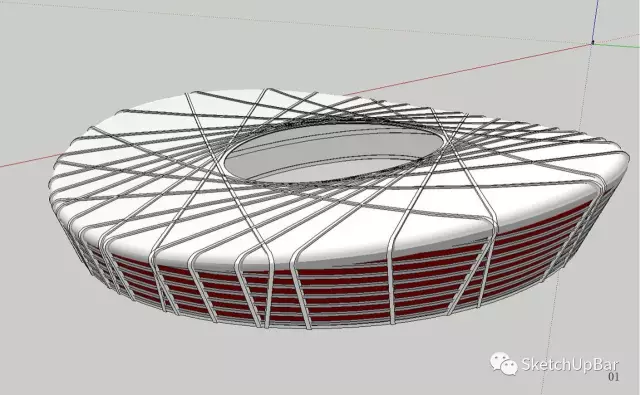 鳥巢無插件3D建模教程
