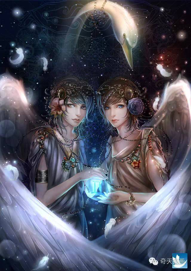 奇幻插畫十二星座-學員原創