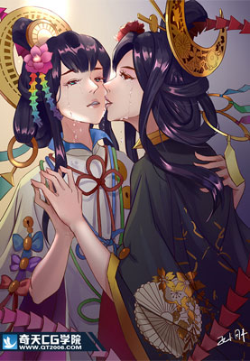 奇天CG學院,動漫原畫,陰陽師面靈氣同人