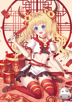 奇天CG學院,動漫原畫,動漫漫畫：新年蘿莉