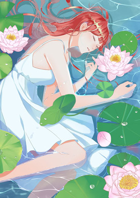 奇天CG學院,動漫原畫,動漫漫畫:荷花少女