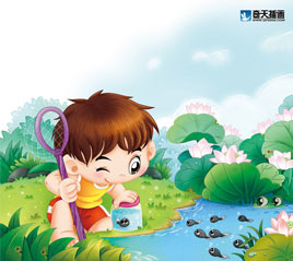 奇天CG學院,商業插畫,抓蝌蚪