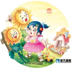奇天CG學院,商業插畫,向日葵