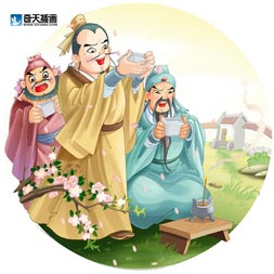奇天CG學院,商業插畫,桃園結義