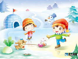 奇天CG學院,商業插畫,雪地歡歌