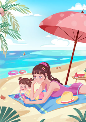 奇天CG學院,視覺插畫,商業插畫：夏日微風