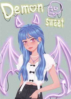 奇天CG學院,視覺插畫,商業插畫：惡魔甜心