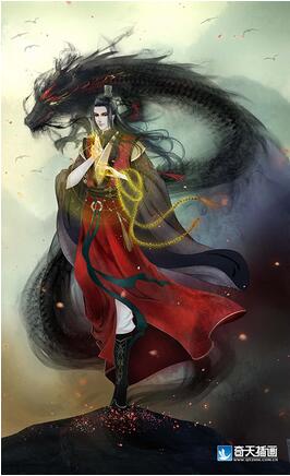 奇天CG學院,奇幻插畫,燭陰山神