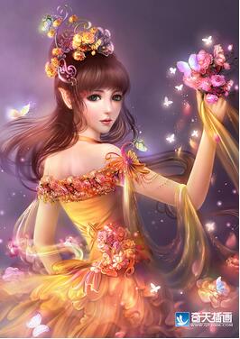 奇天CG學院,奇幻插畫,花仙子