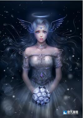 奇天CG學院,奇幻插畫,天使新娘