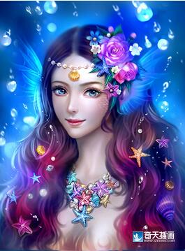奇天CG學院,奇幻插畫, 美人魚