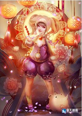 奇天CG學院,奇幻插畫,生肖豬