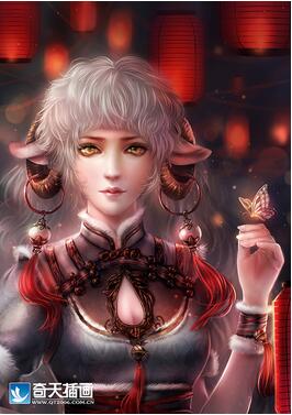 奇天CG學院,奇幻插畫,生肖羊
