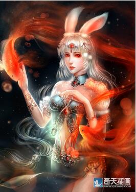 奇天CG學院,奇幻插畫,生肖兔