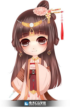奇天CG學院,奇幻插畫,公主Q版