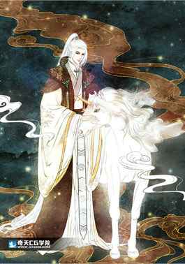 奇天CG學院,奇幻插畫,-獨角獸