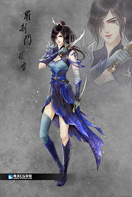 奇天CG學院,奇幻插畫,羅剎門-弒雪
