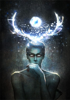 奇天CG學院,奇幻插畫,鹿男