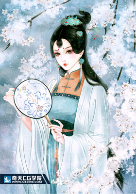 奇天CG學院,奇幻插畫,風輕花落遲