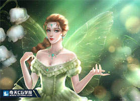 奇天CG學院,奇幻插畫,鈴蘭精靈