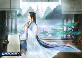 奇天CG學院,奇幻插畫,-臨水有思