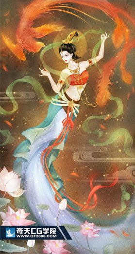 奇天CG學院,奇幻插畫,百鳥朝鳳