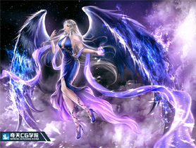 奇天CG學院,奇幻插畫,墮落天使
