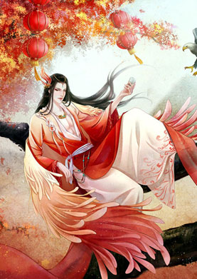 奇天CG學院,奇幻插畫,鳳棲梧桐