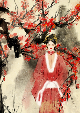 奇天CG學院,奇幻插畫,冬·寒梅