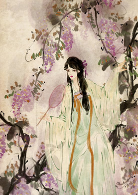 奇天CG學院,奇幻插畫,春·紫藤