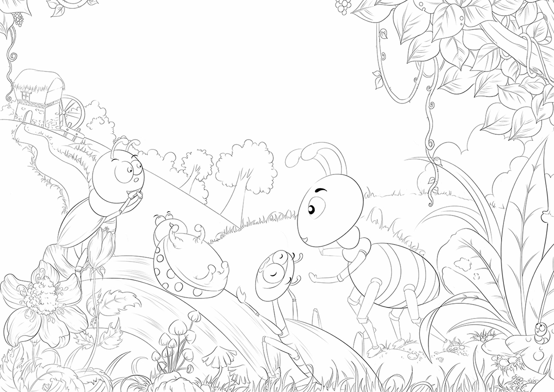 奇天CG學院,手繪插畫,小昆蟲奇遇記