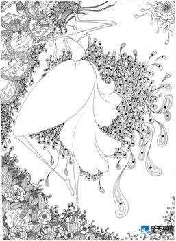 奇天CG學院,手繪插畫,美女與繁花