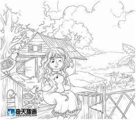 奇天CG學院,手繪插畫,莊園生活
