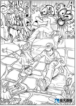 奇天CG學院,手繪插畫,街舞