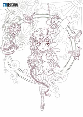 奇天CG學院,手繪插畫,環形愛麗絲