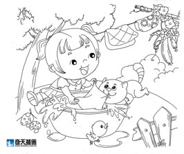 奇天CG學院,手繪插畫,洗衣服