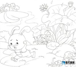 奇天CG學院,手繪插畫,下雨啦