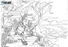 奇天CG學院,手繪插畫,漁夫和金魚1