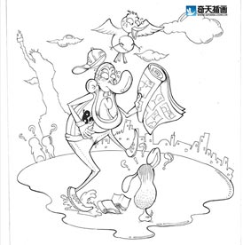 奇天CG學院,手繪插畫,腦筋急轉彎