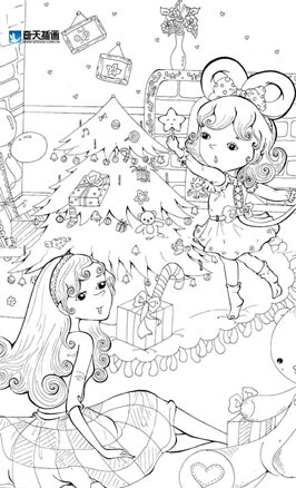 奇天CG學院,手繪插畫,圣誕節