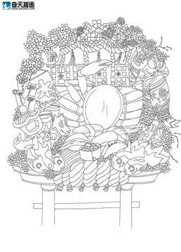 奇天CG學院,手繪插畫,夏日祭典