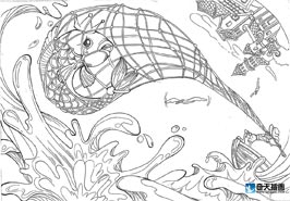 奇天CG學院,手繪插畫,漁夫和金魚3-